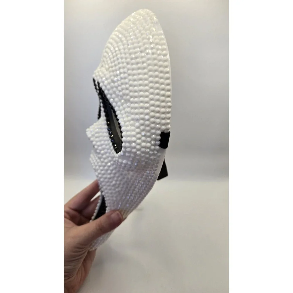 Ghostface Scream Mask Rhinestone Sexy White Bling Costume Horror Role Cosplay